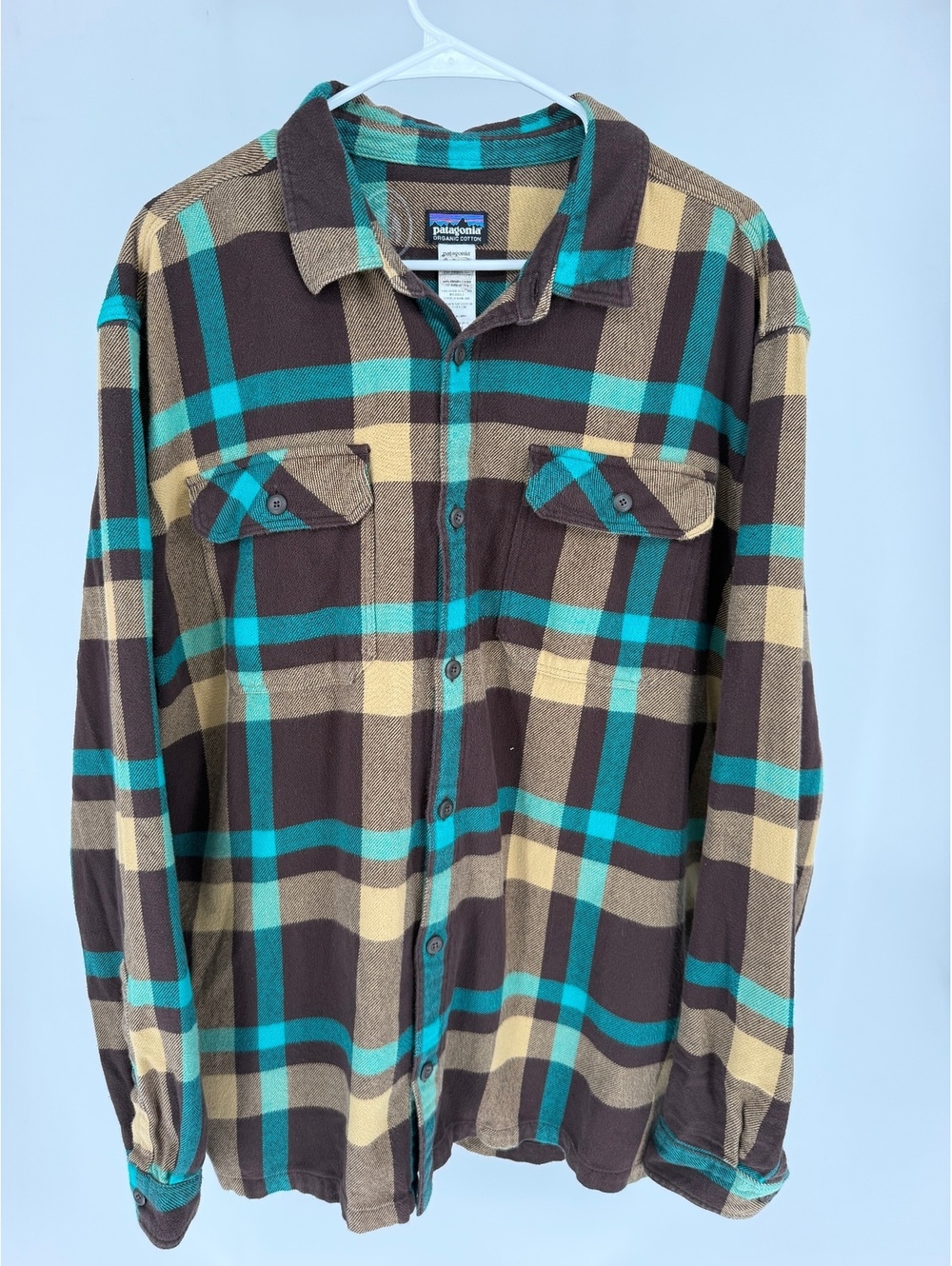Patagonia Men's XL Organic Cotton Plaid Flannel Shirt